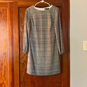 Ralph Lauren 6 petite black and white plaid shift dress